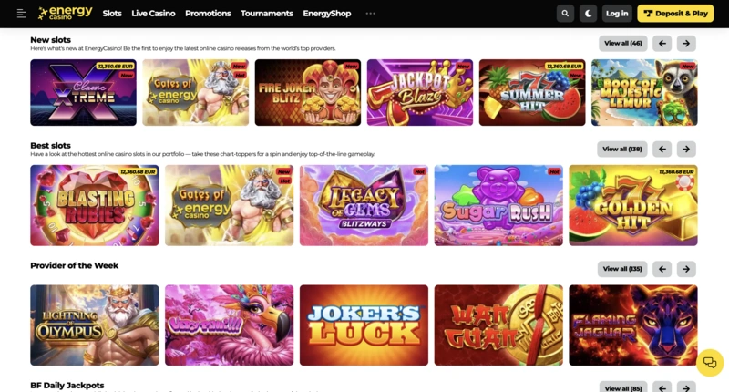 EnergyCasino Games