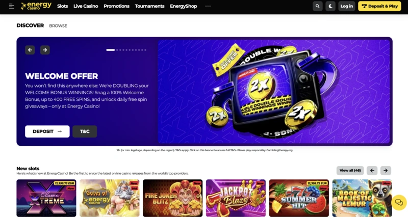 EnergyCasino Homepage