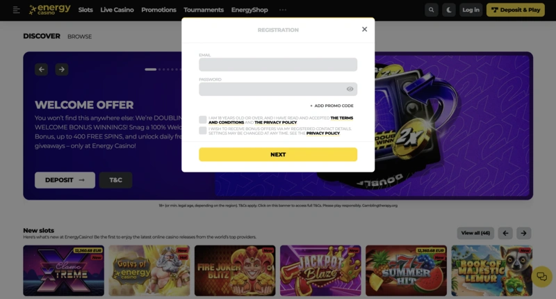 EnergyCasino Login